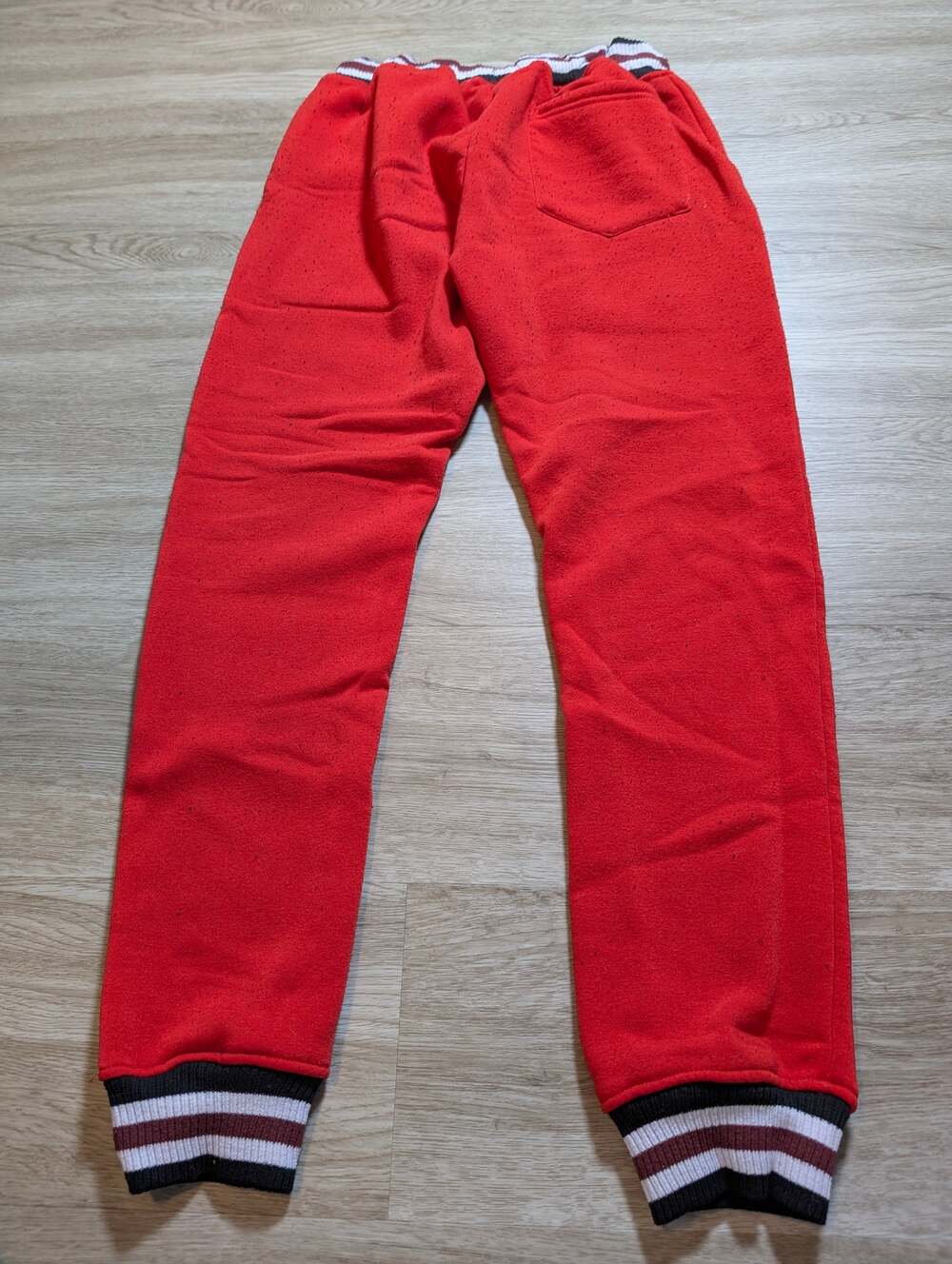 Public Supply Mens Red Sz M Varsity Football Athletic Graphic Jogger Sweatpants